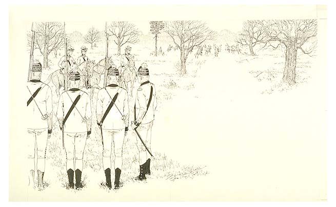 British troops at the Battle of Cowpens in 1781.