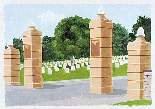 Entrance to Fort Scott National Cemetery.