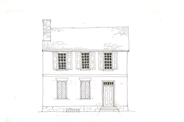 Exterior view of "Poplar Grove", the former home of Caesar Rodney near Dover, Delaware.