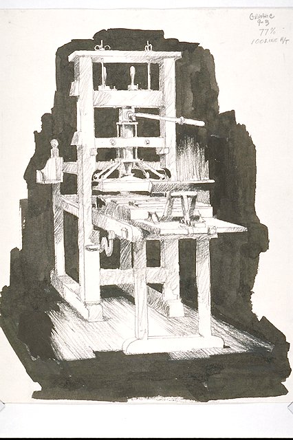 Early screw-type printing press