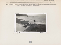 hfca_1607_iva_021_27_042_6331_a. Scenery – Navarro River (sandbar showing remains of channel cut by Civilian Conservation Core. Figure 3, memo to wildlife technician. Negative #: 6331. Locality: Russian Gulch State Park.