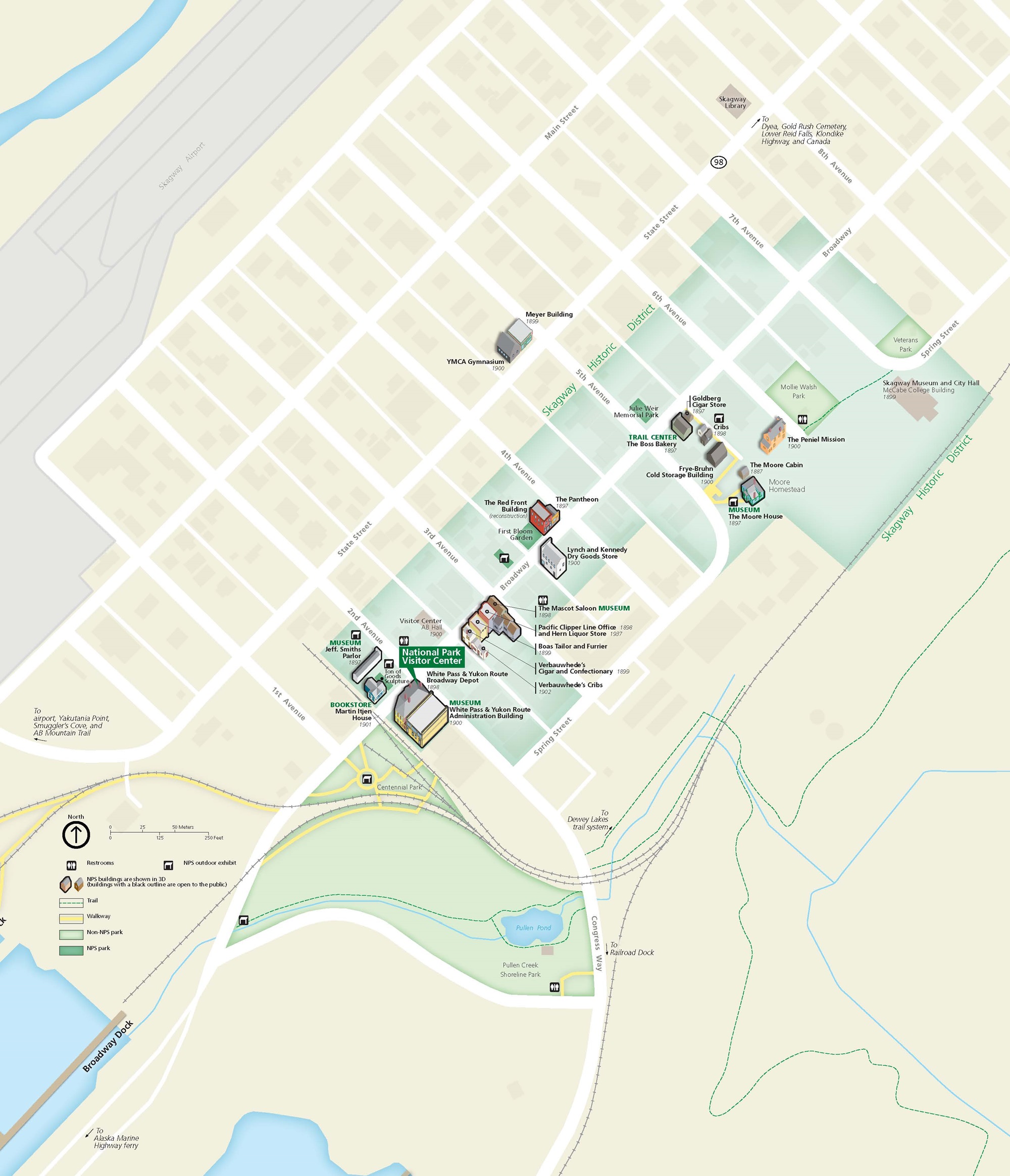 Klondike Gold Rush National Historical Park Downtown Skagway Map