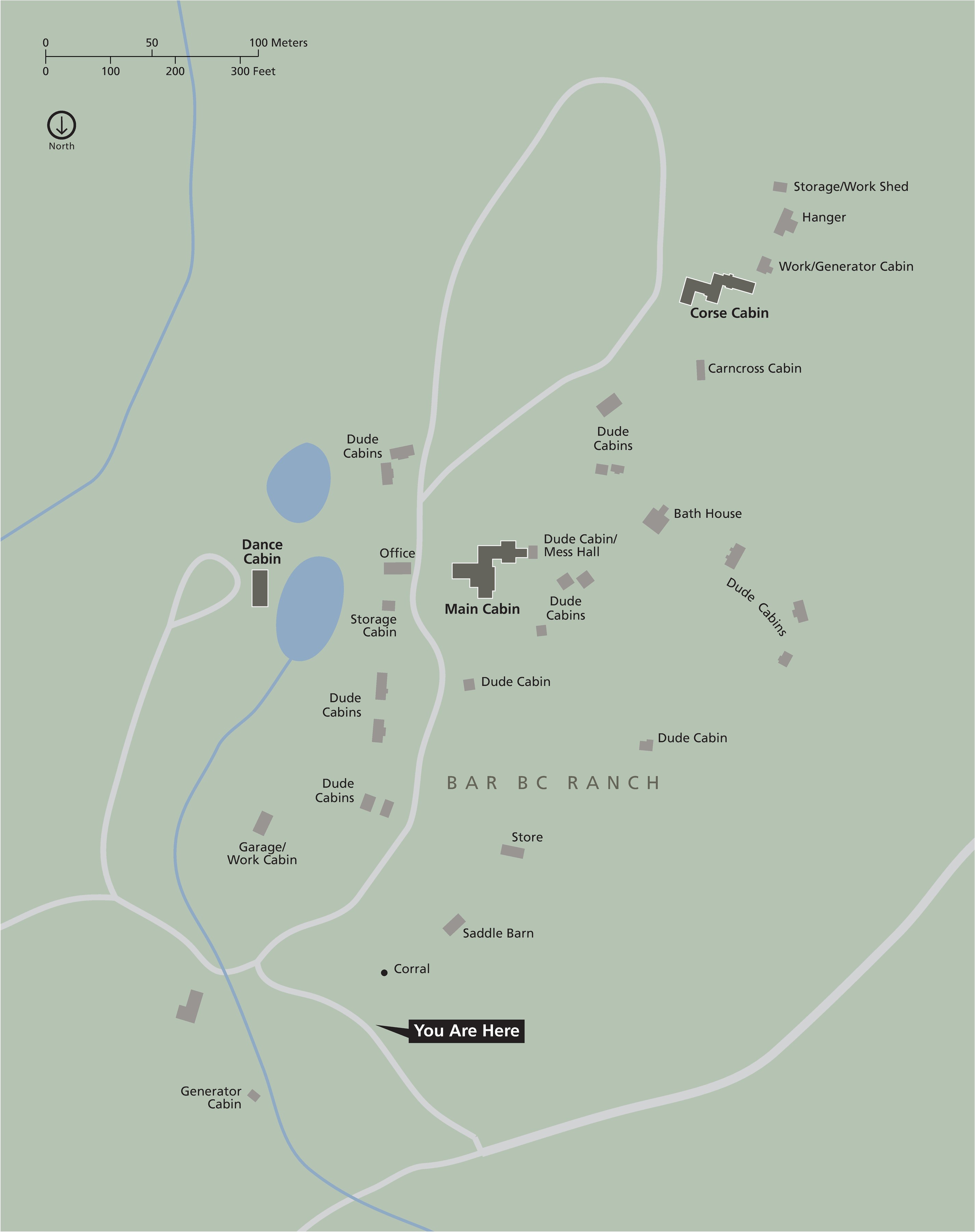 Grand Teton National Park Bar BC Ranch Map