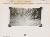 hfca_1607_iva_021_31_001_ecw1_a. Man – Building – C.C.C. camp number 1 on Tahoma Creek. Negative #: E.C.W. [Emergency Conservation Work] number 1. Location: Mount Rainier National Park, Washington.