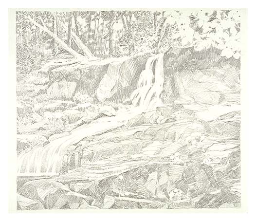 A small cascade (waterfall) in the North District of Shenandoah National Park.