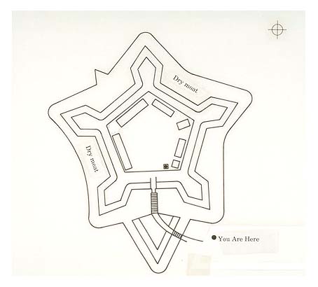 Plan view of the dry moat at Fort McHenry in 1814 (type affixed to base art).