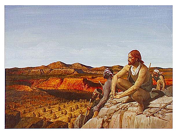 Cabeza de Vaca and three companions, sole survivors of the ill-fated Narvaez Expedition (1527).