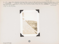 hfca_1607_iva_015_24_046_ecw5_a. Man--General--Project 406. A case of CCC [Civilian Conservation Corps] activity assisting nature to heal a steep road cut sear. The sod here was planted in June; a stand of grama grass is coming in. Locality: Fall River Road, near Cascade Lodge, Rocky Mountain National Park. Negative #: ecw5. [Emergency Conservation Work]. Submitted: (Letter) 12/4/1934. (July to November 17, 1934)