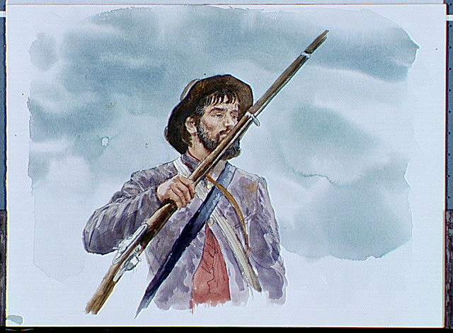 Confederate soldier with rifle