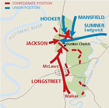 Antietam National Battlefield Battle Map 1