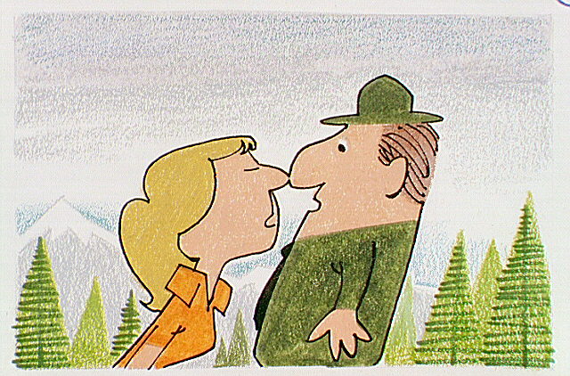 A woman and male National Park Service Ranger nose to nose in a heated conversation.
