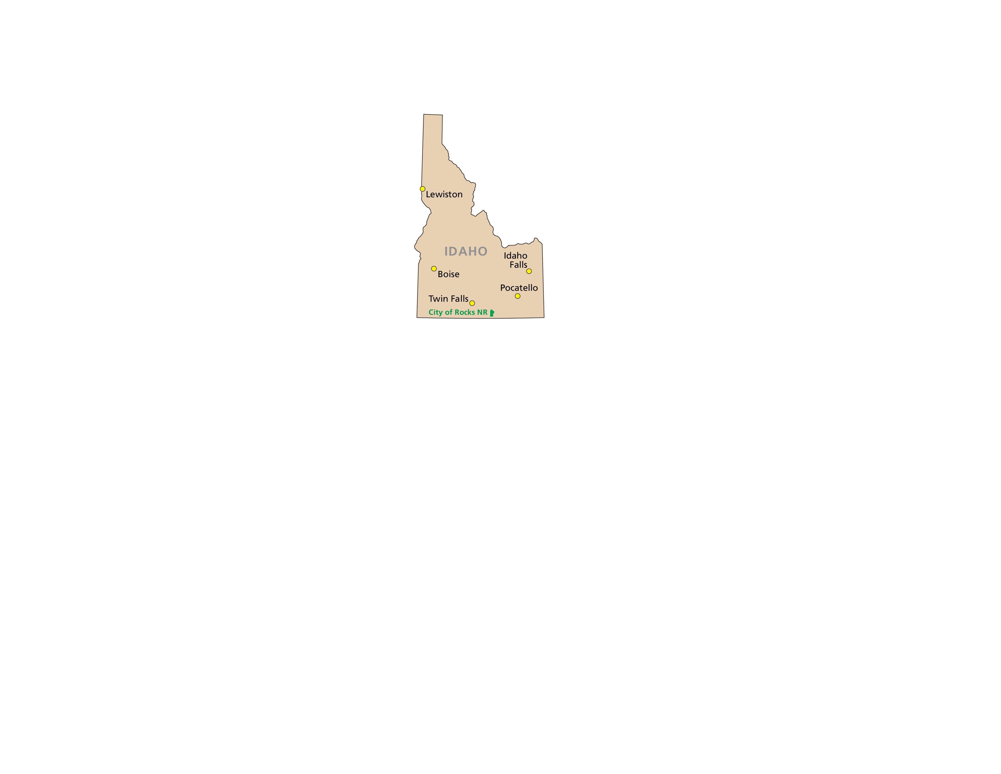City of Rocks National Reserve Idaho Map