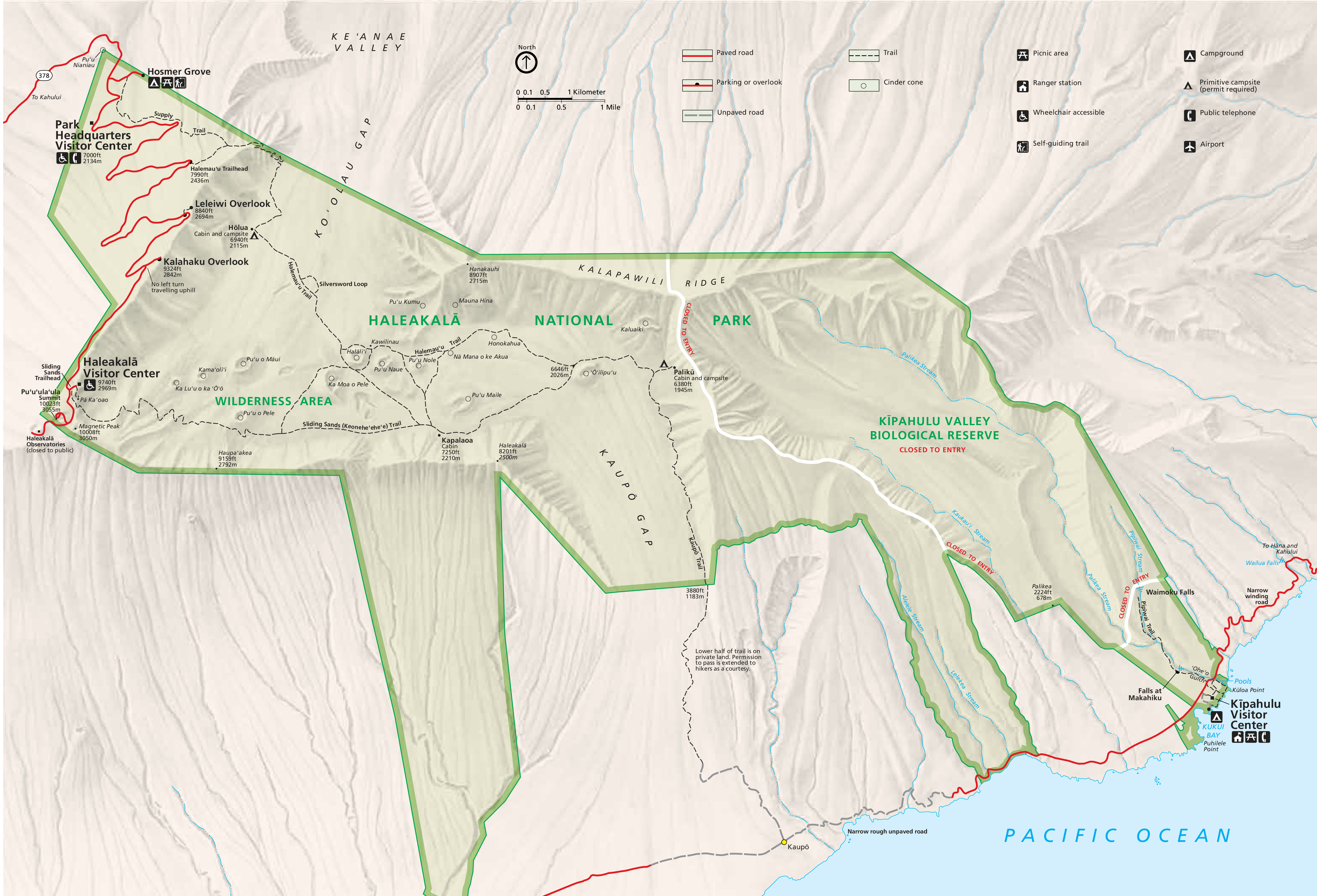 Haleakala National Park Map