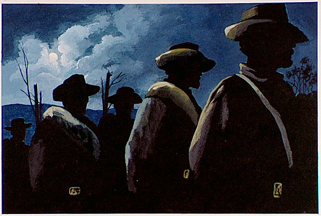 July 2, 1864, General Joseph E. Johnston's Confederate troops withdraw from Kennesaw Mountain at night.