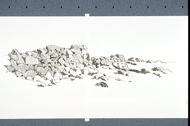 Stone walls on the northern side of Kalaupapa Peninsula