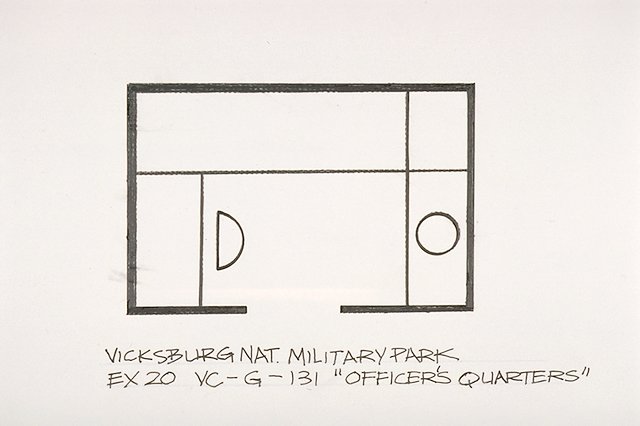 Plan view of Officer's Quarters aboard the ironclad gunboat USS Cairo.