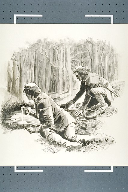 Wounded men at the spring after the Battle of Kings Mountain, October 7, 1780