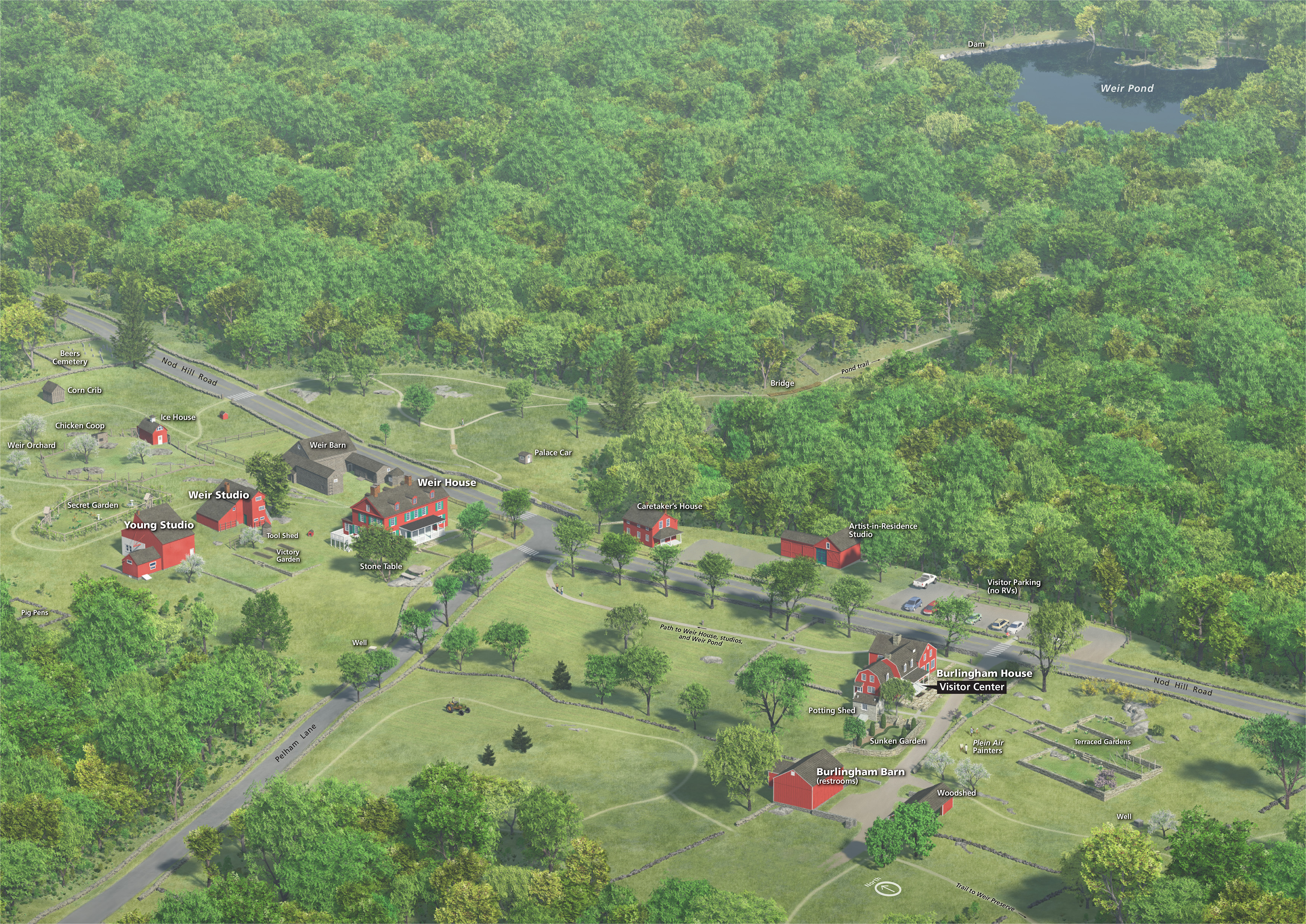 Weir Farm National Historical Park 3D Park Map