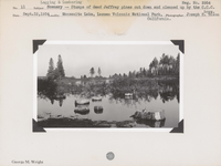 hfca_1607_iva_027_36_021_3954_a. Logging & Lumbering: Stumps of dead Jeffrey pines cut down and cleaned up by the C.C.C. Negative #: 3954. Locality: Manzanita Lake, Lassen Volcanic National Park, California.