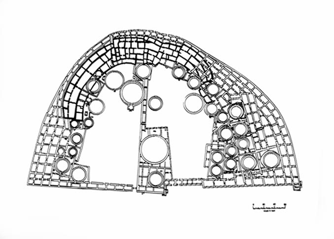 Floor plan of Pueblo Bonito
