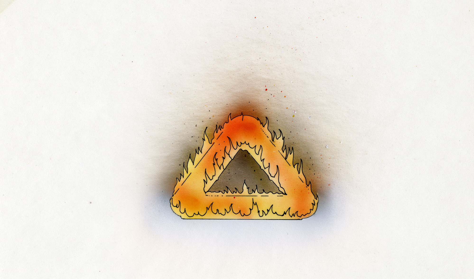 Fire Triangle: diagram represents the three necessary components of fire - fuel, oxygen, and heat.