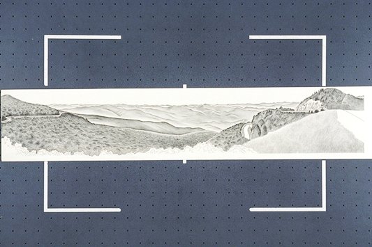 Panoramic view of a North Carolina horizon showing the Great Smokey Mountains, Unicoi Mountains, Deals Gap, Clingmans Dome, Newfound Gap, Mount Le Conte, Mount Guyot, Great Smokey Mountains National Park, Blue Ridge Parkway, Cherokee Indian Reservation