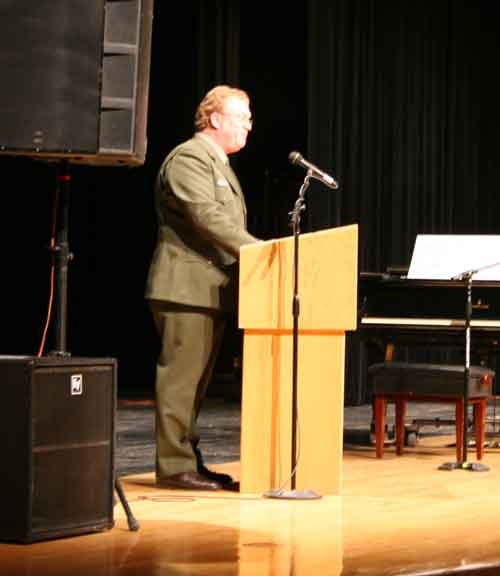 Superintendent Mark Engler addresses the audience