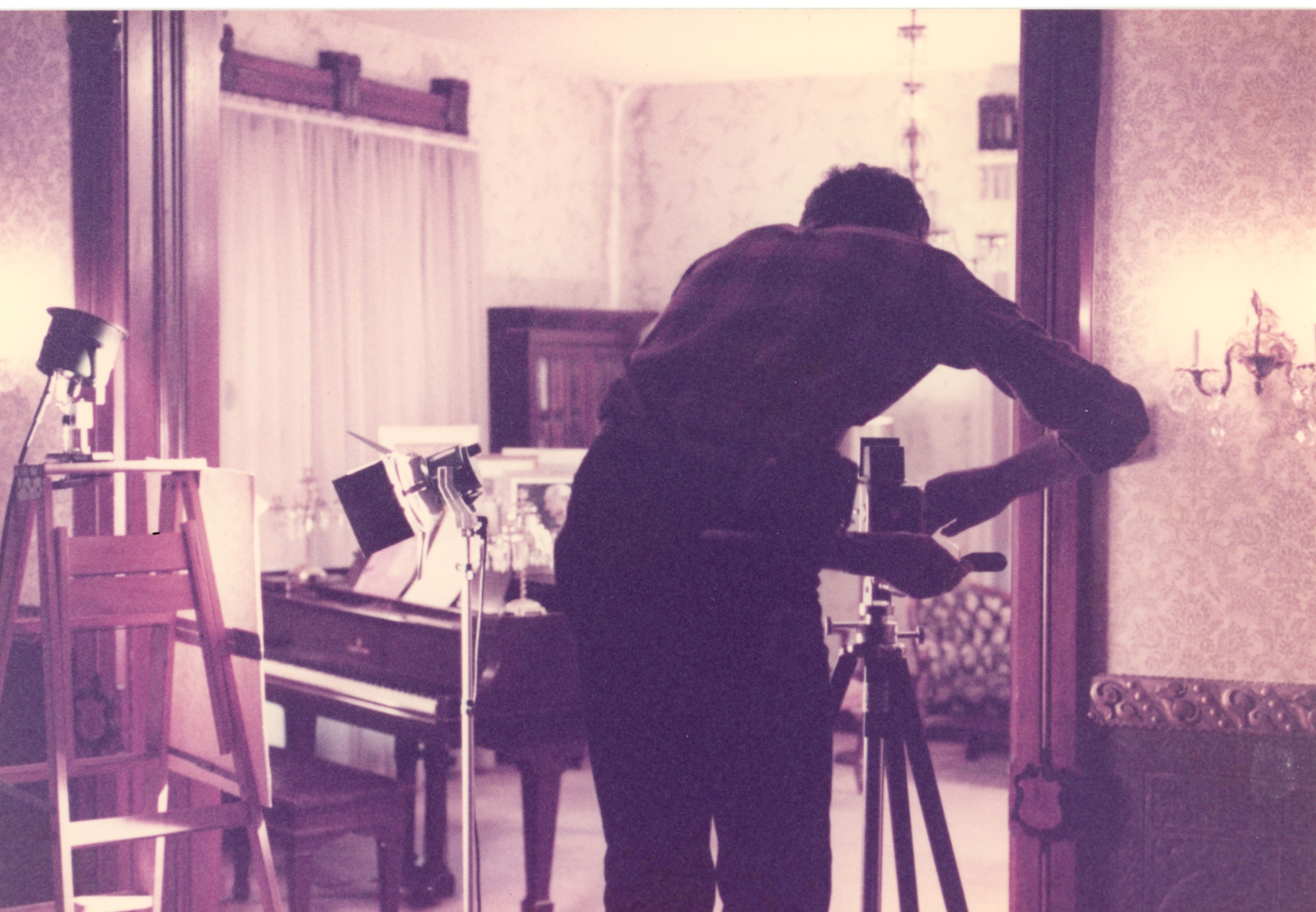 Photographer capturing music room