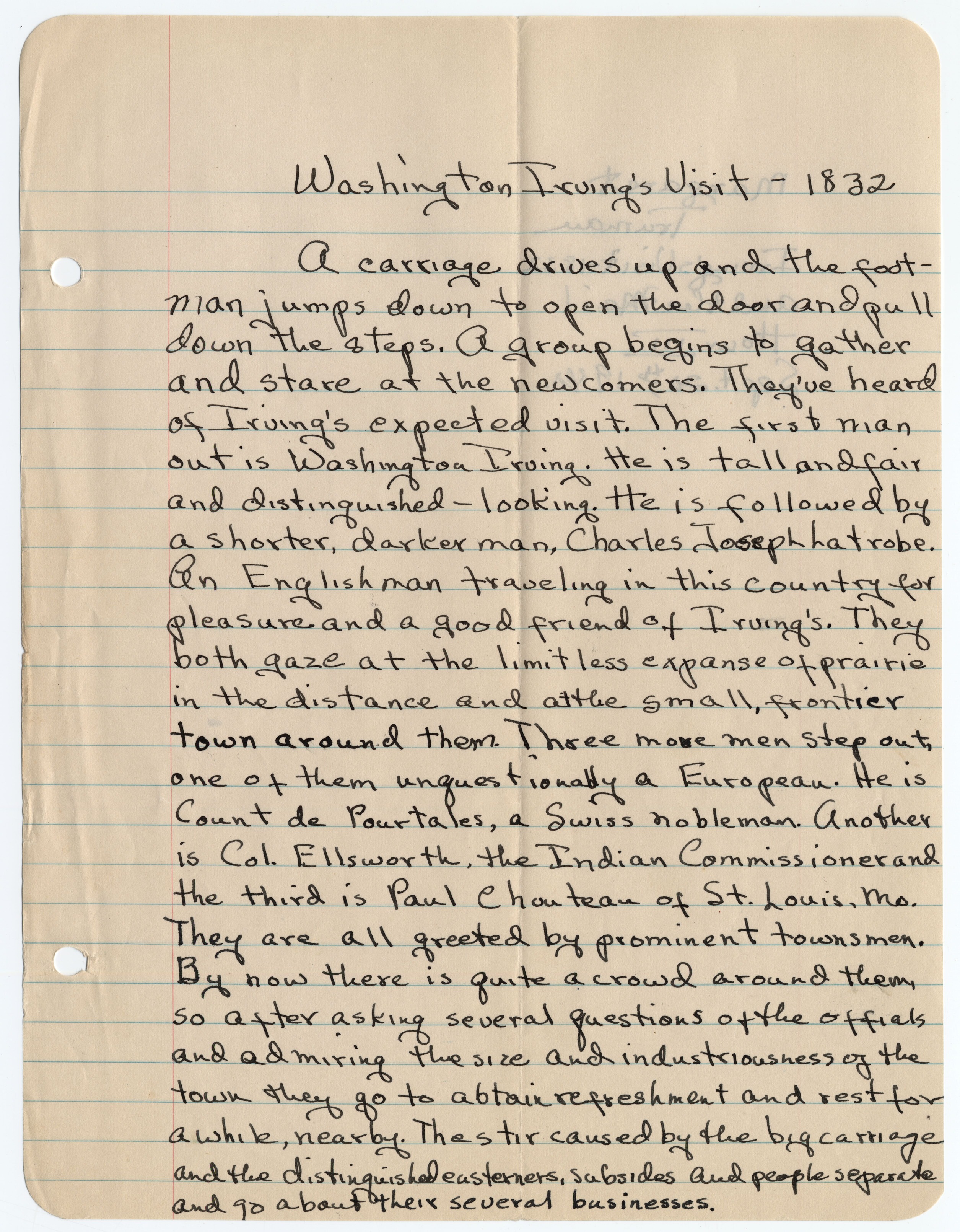 The school work is written in black pen on lined notebook paper.