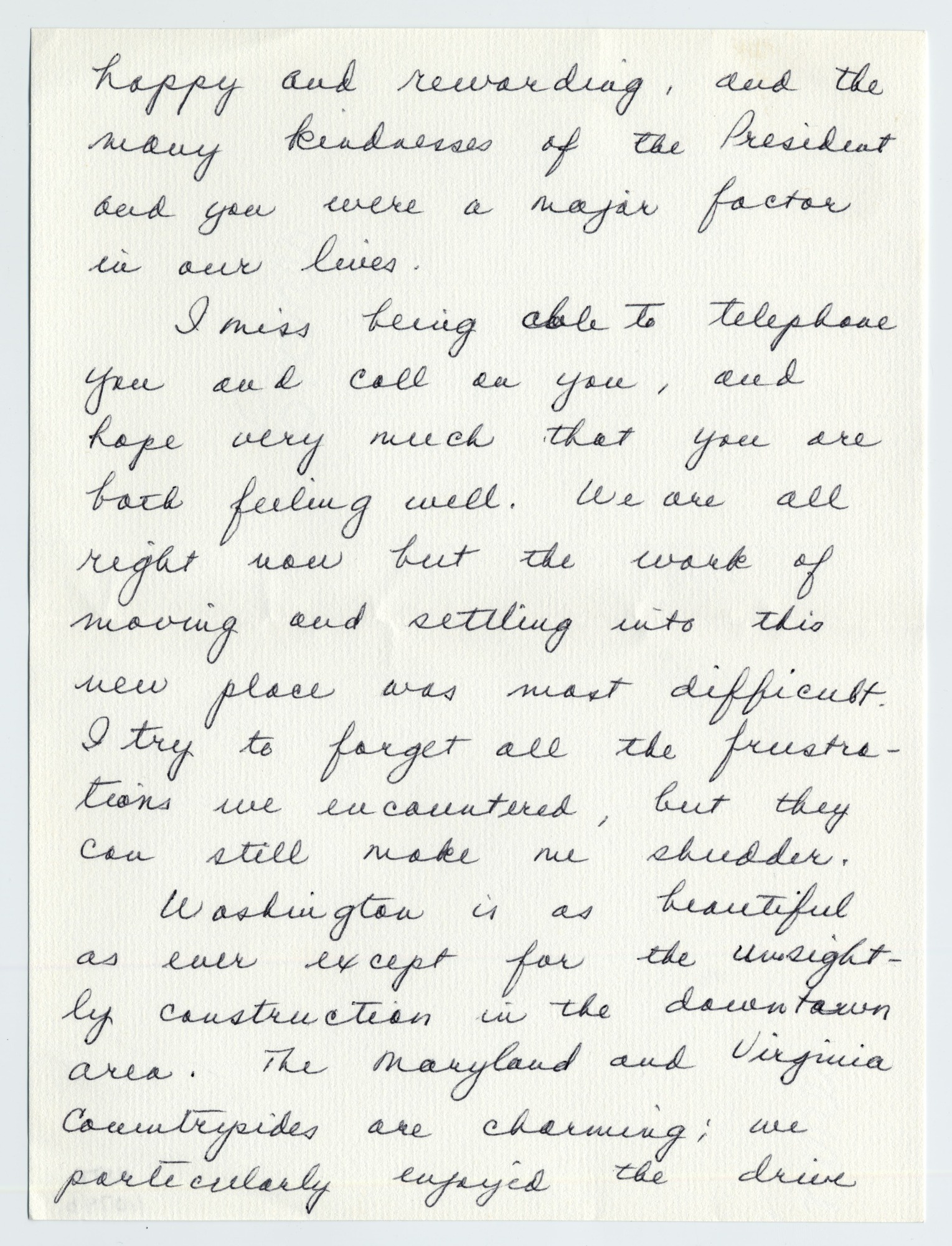 A letter with three handwritten pages.