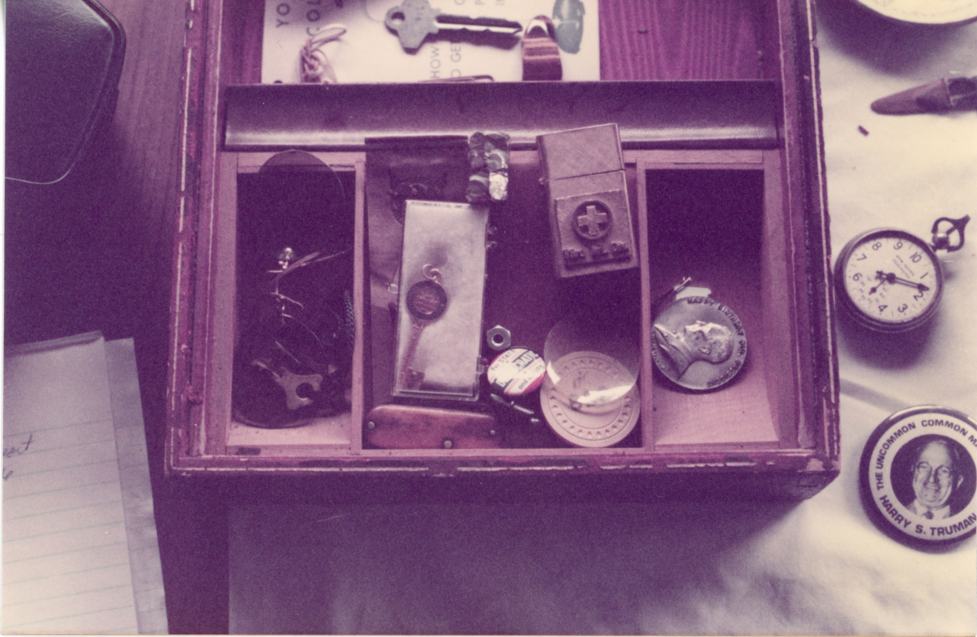 closeup of red leather box in hstr