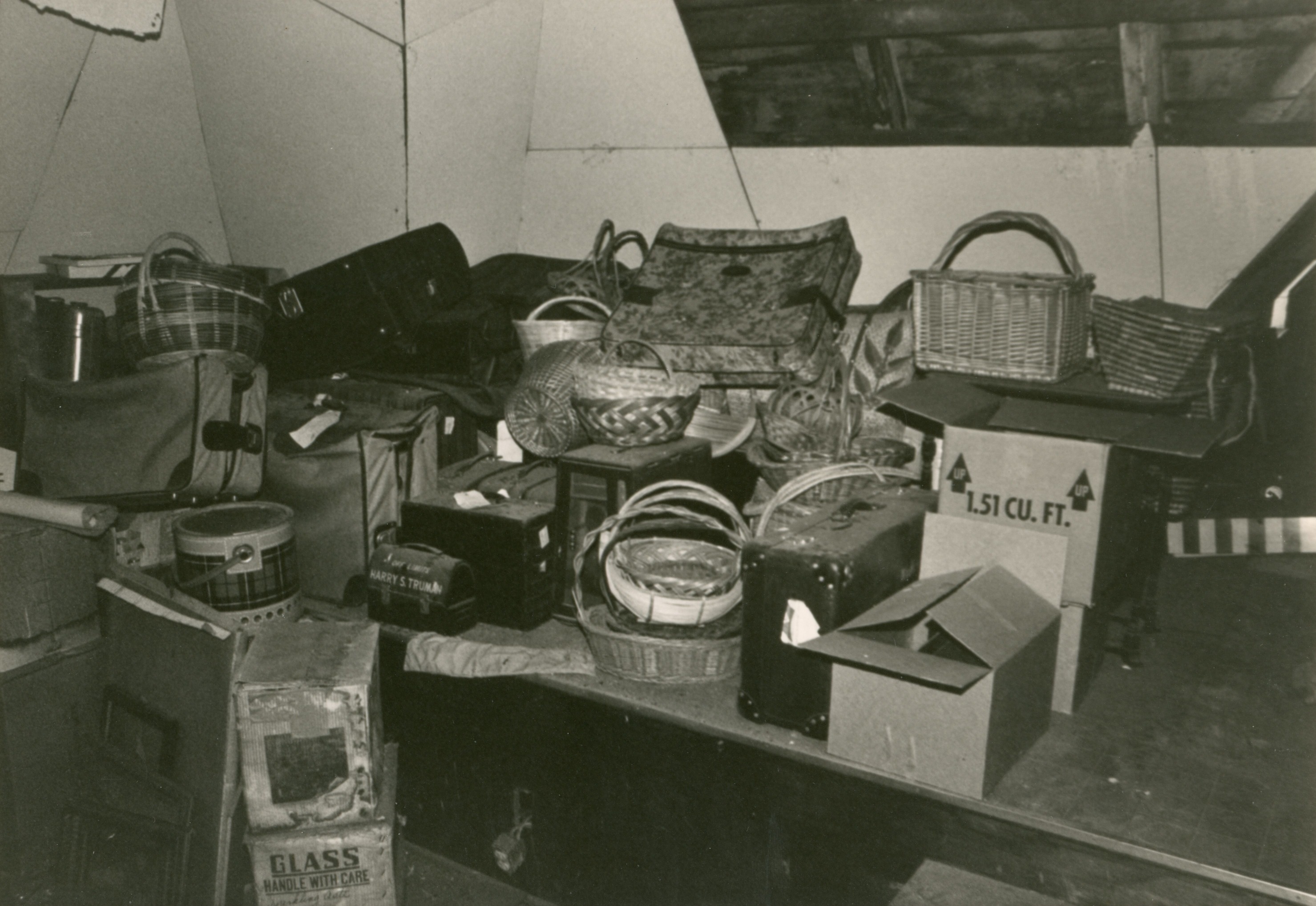 Attic work before Electrical work documentary images