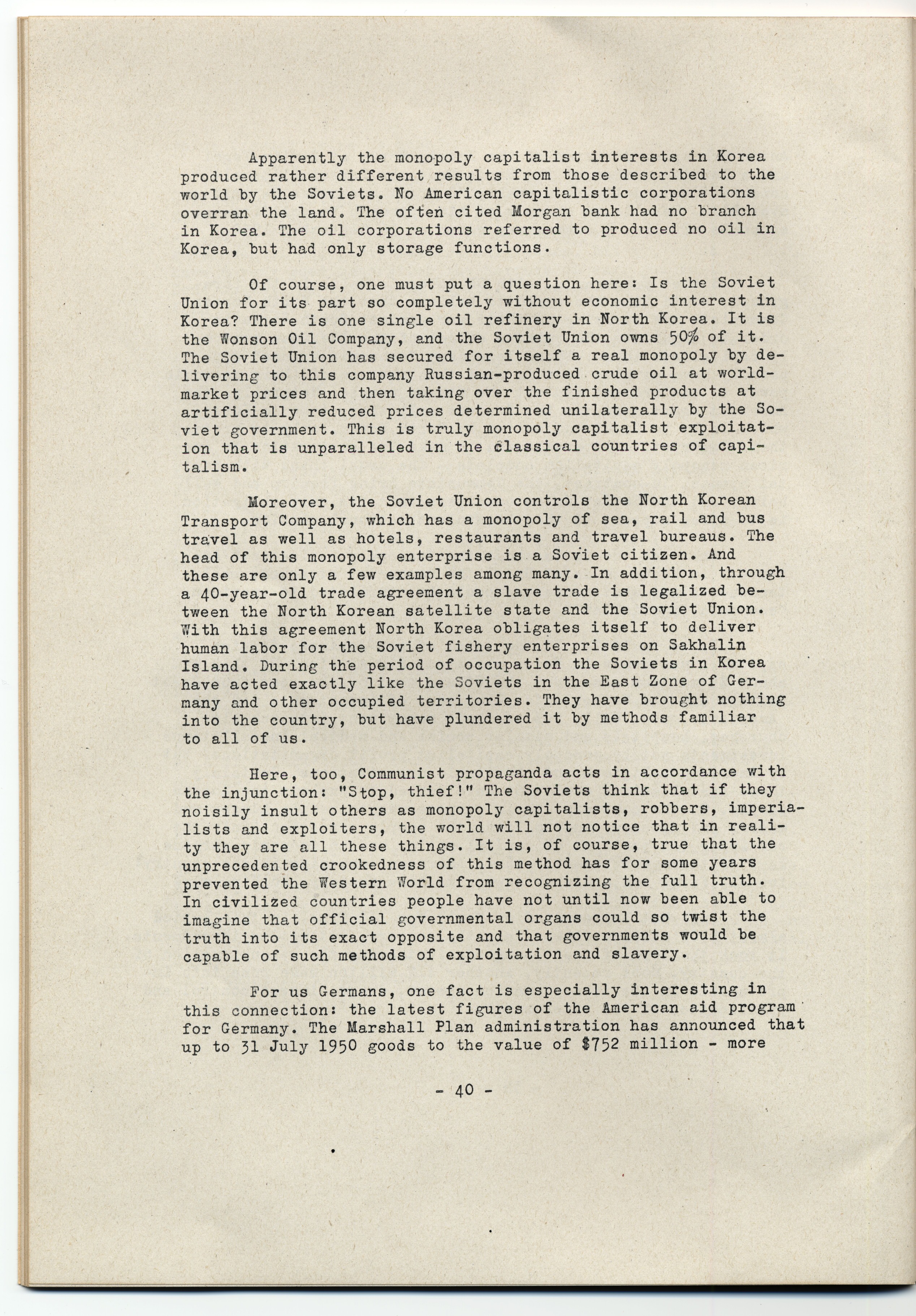 A large booklet in an orange envelope. On the outside of the envelope is a handwritten note to Margaret Truman. The booklet is 50 pages long.