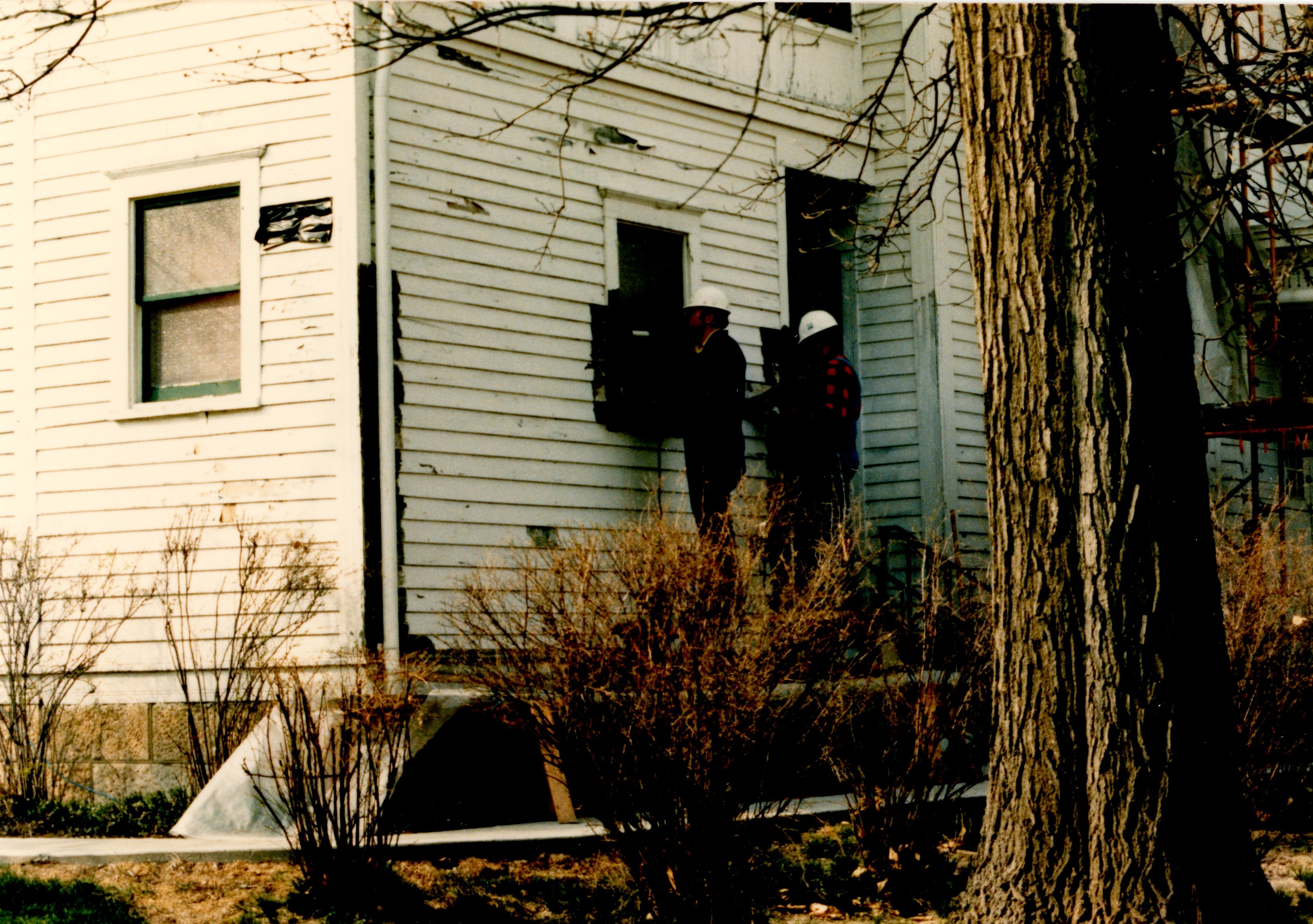 Paint stripping on east side of HSTR