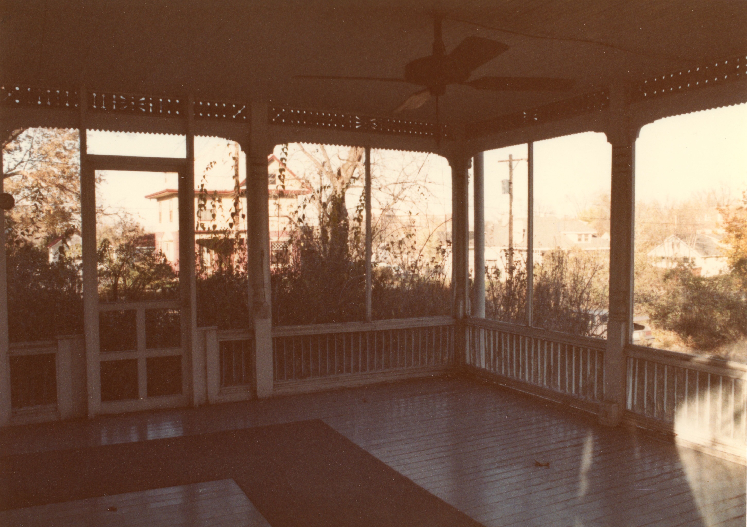 north east view from enterance to back porch from house