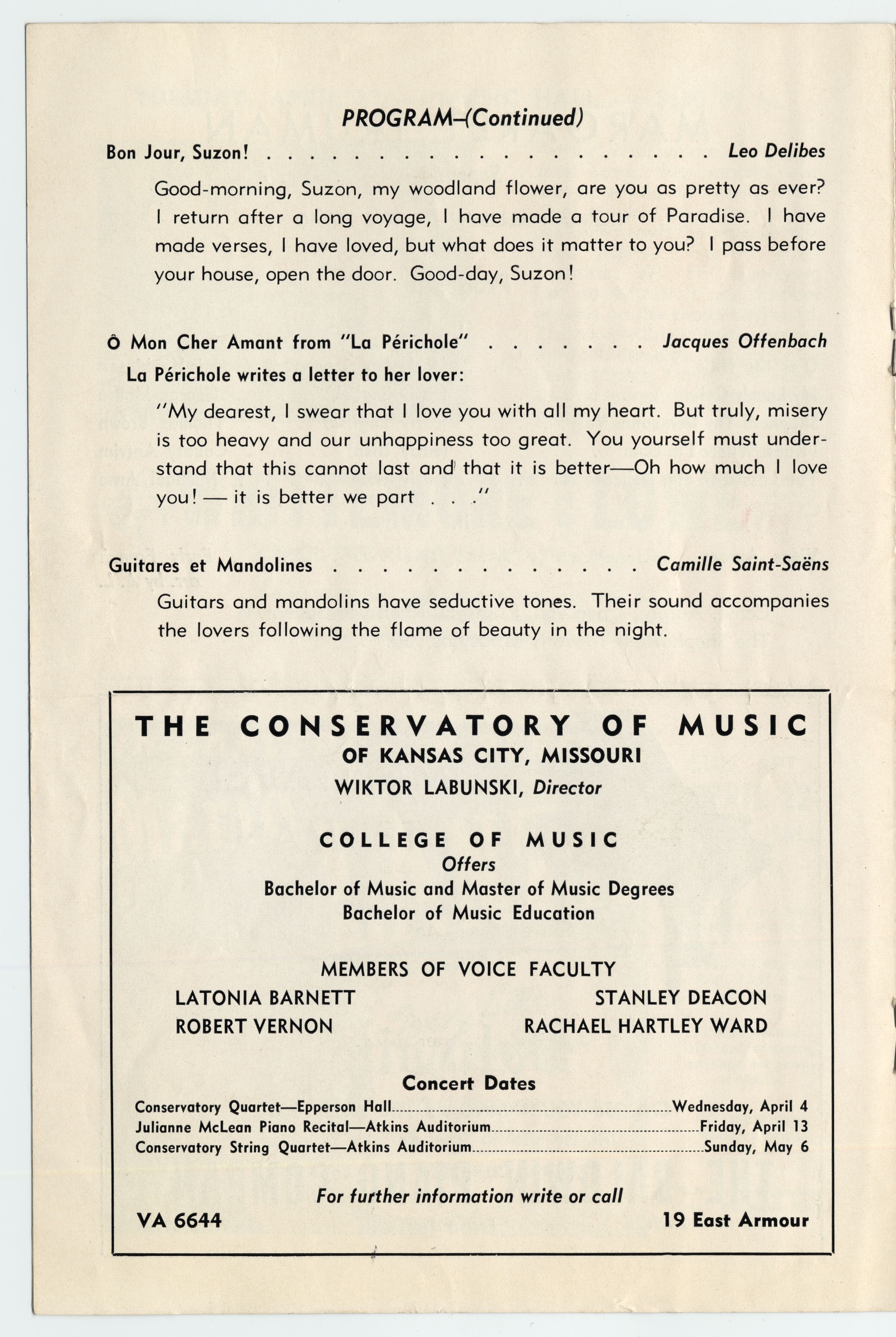 A program with a pink cover and 8 pages.