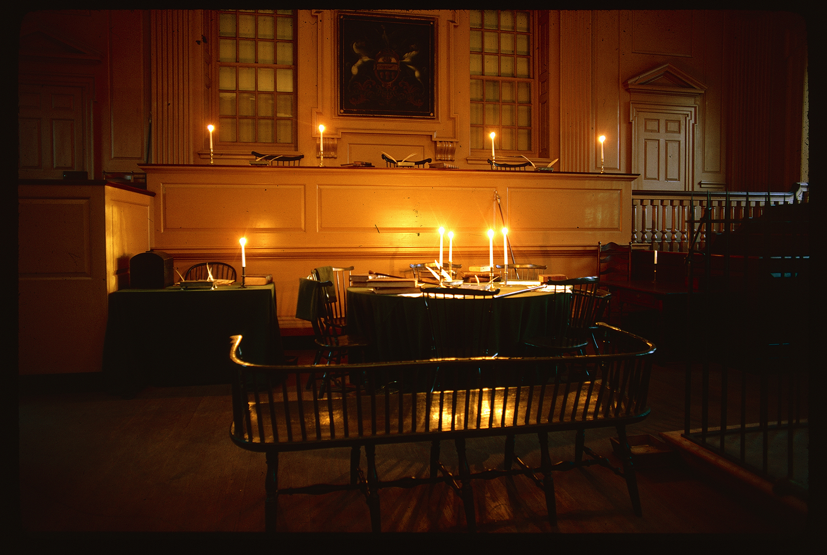Independence Hall. Interior. 1st floor, Supreme Court room. Looking southwest.