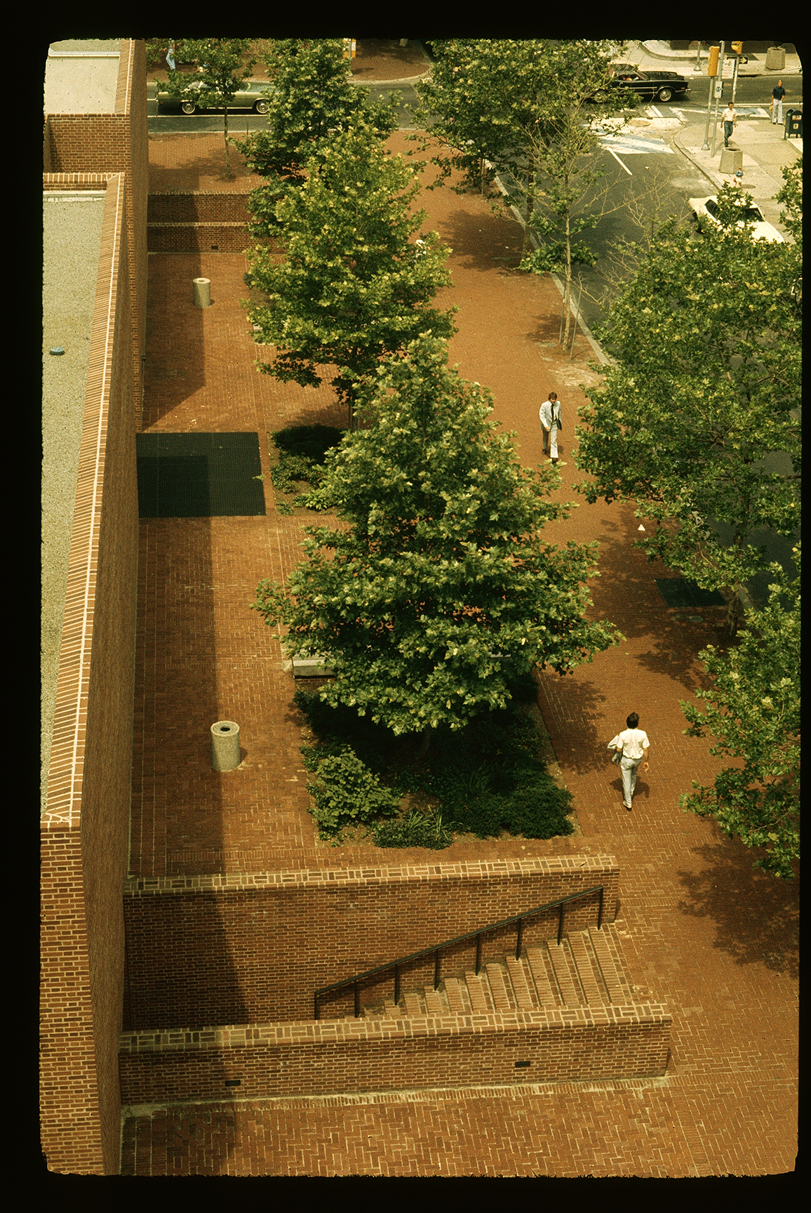 Visitor Center paving looking west on Chestnut St.