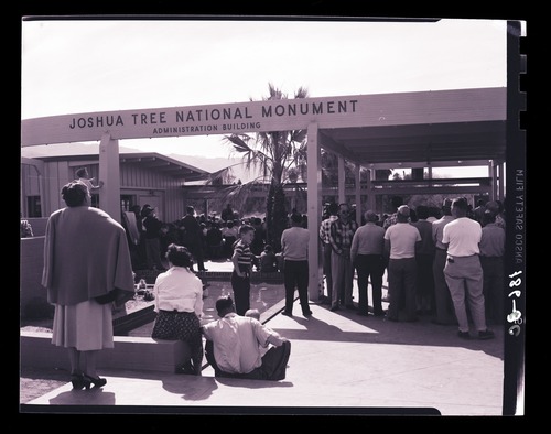 Black and white image of dedication ceremony