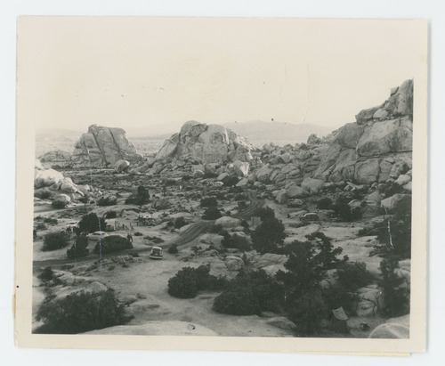 Black and white image of Hidden Valley Campground