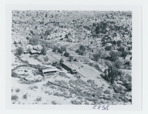 Black and white image of overall view of Keys Ranch