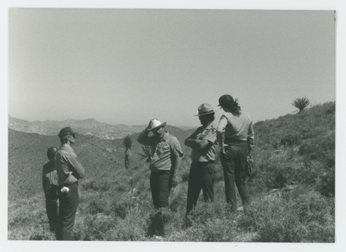 Black and white image of personnel