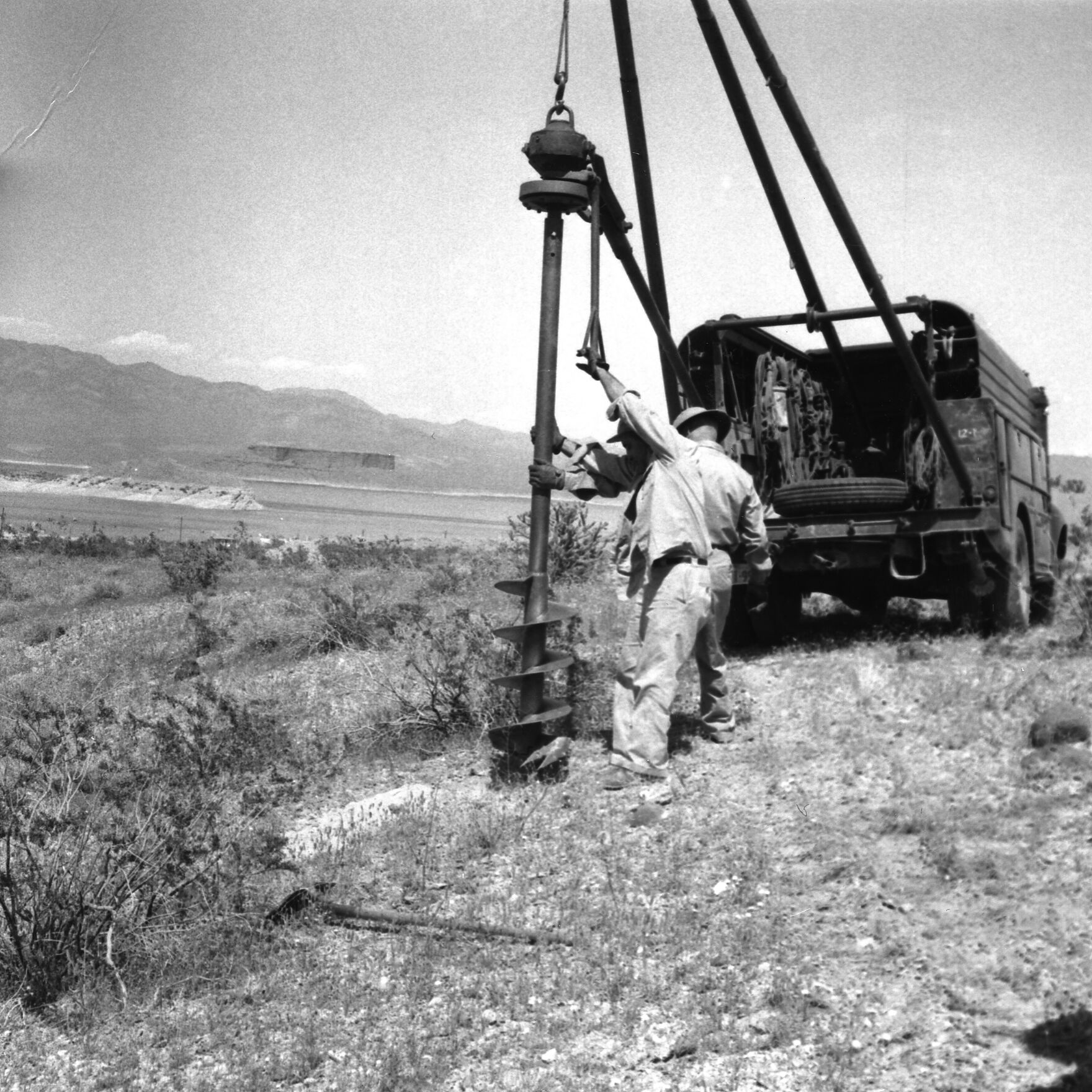 Construction of power line from concessioners generator to campground.
