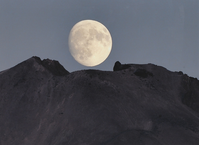 Moon over Lassen Peak