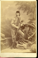 Studio Portrait of George Armstrong Custer in Fringed Buckskins