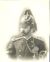 Captain Myles W. Keogh in Dress Uniform Wearing His Plummed Helmet