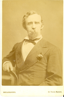 General George Armstrong Custer in Civilian Clothes Posed in Long Bust View-Oval Print