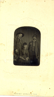 George Armstrong Custer with Long Hair, Elizabeth Bacon Custer in Riding Cap, and Jacob Greene in Civilian Clothes