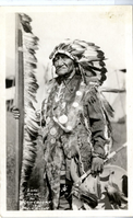 Lone Bear, Osage, in a Fur Vest
