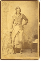 Curly in Jacket with Blanket Wrapped Around His Waist